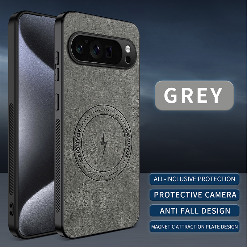 Google Pixel 8A - Luxury Magnetic Leather Case For Google