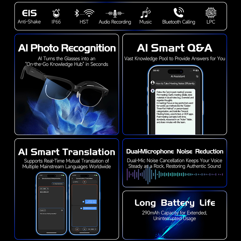 W630 HeyCyan AI Voice Wake-Up  - đánh giá và giá Smart Glasses Lens