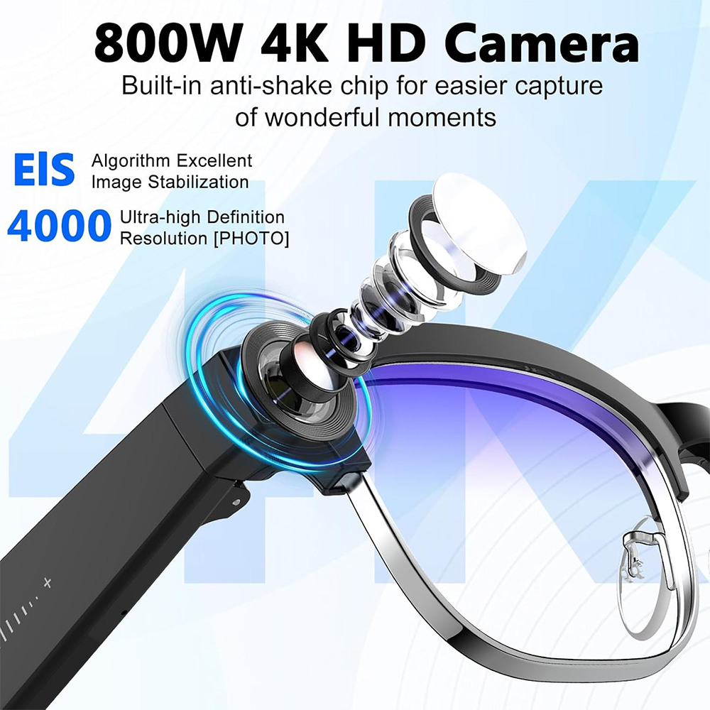 4K Smart AI Glasses 8MP Camera - đánh giá và giá Smart Glasses Lens