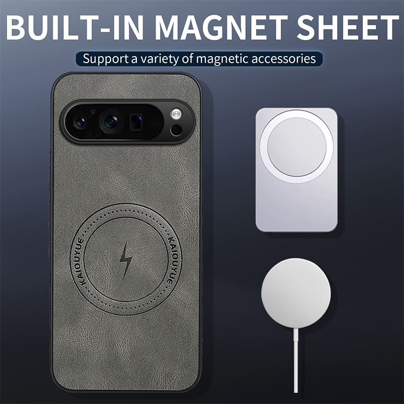 Luxury Magnetic Leather Case F - đánh giá và giá Google Pixel 8A