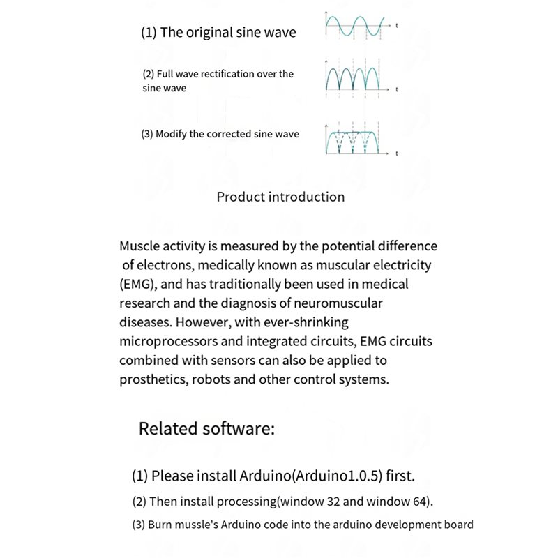 T24C 5X Muscle Electrical Sens - đánh giá và giá Muscle Sensor Emg