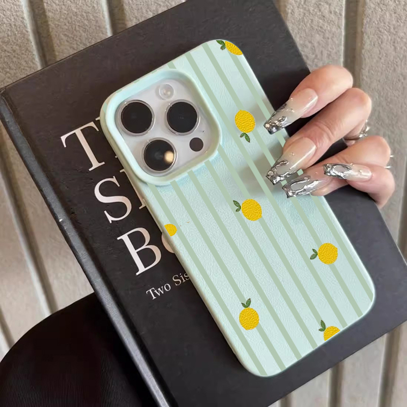 Shockproof Cute Lemon Pattern  - đánh giá và giá Apple Iphone 15 Pro Max