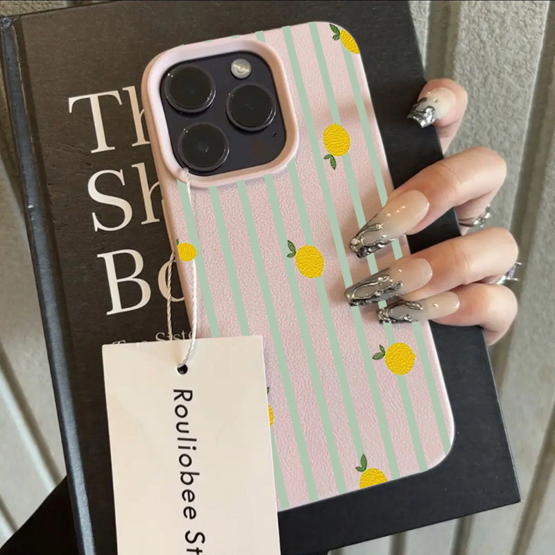 Shockproof Cute Lemon Pattern  - đánh giá và giá Apple Iphone 15 Pro Max